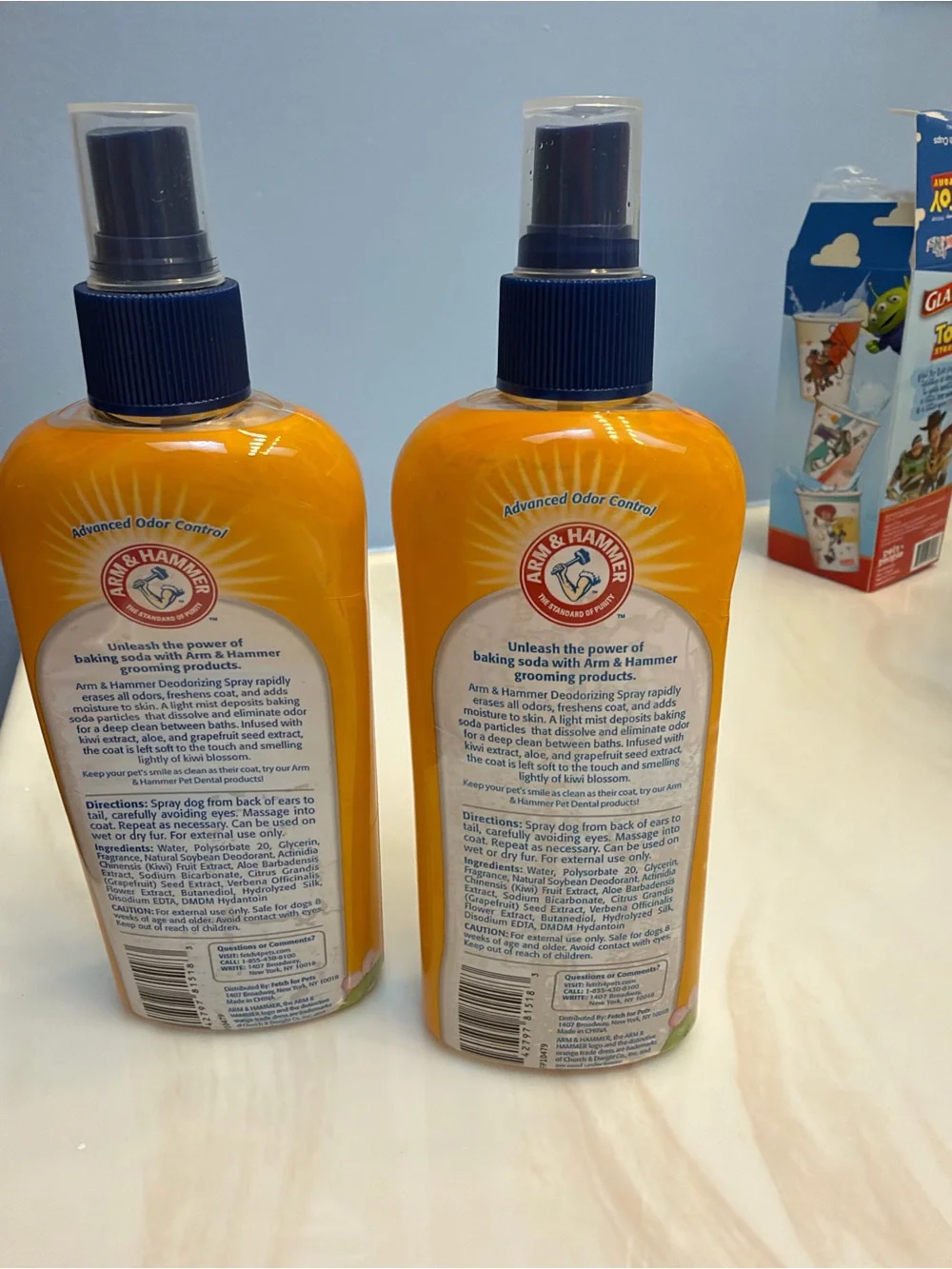 Arm & Hammer Dog Super Deodorizing Spray Kiwi Blossom Scent - partially used.
